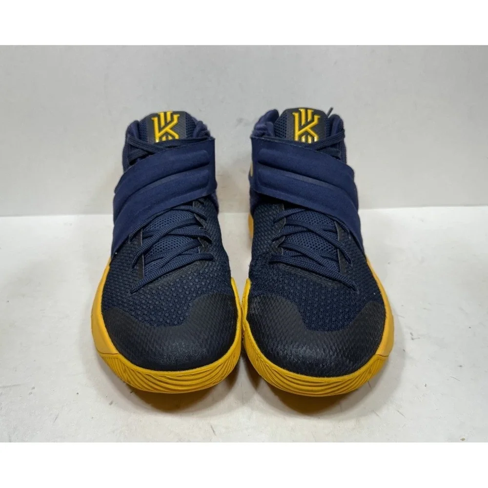 Nike Kyrie 2 Cavs Midnight Navy Yellow Mens Sz 12 Basketball Shoes 819583-447